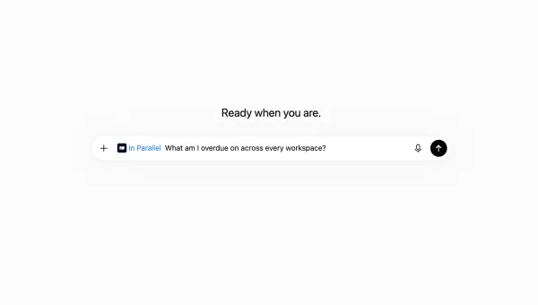 In Parallel answering “What am I overdue on across every workspace?” — checking all five workspaces for action items past their due date.