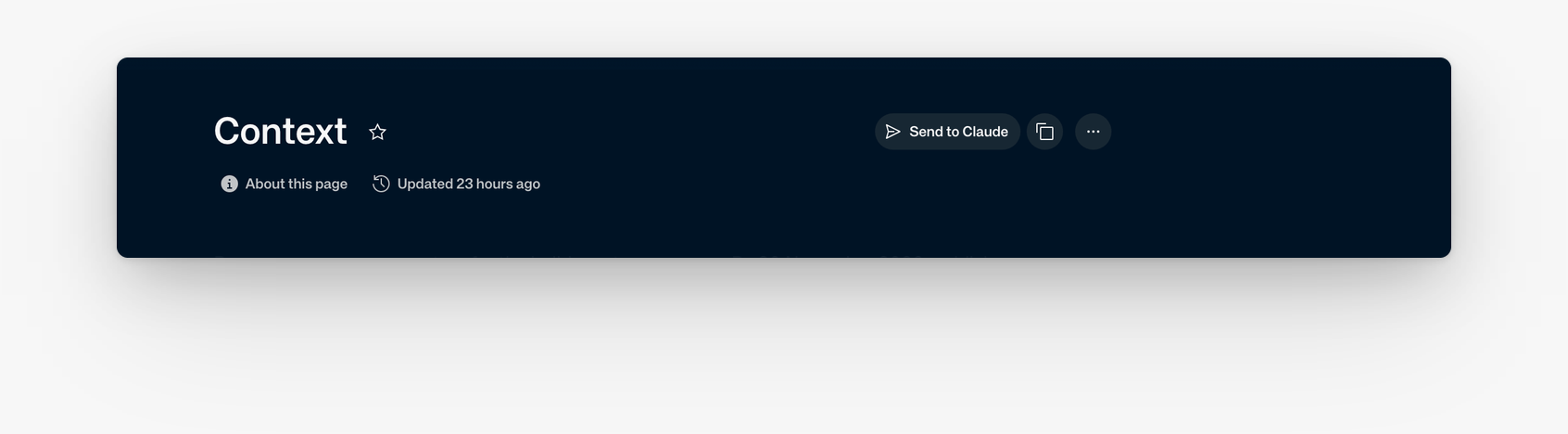 Context header with Send to Claude and a separate Copy as prompt icon