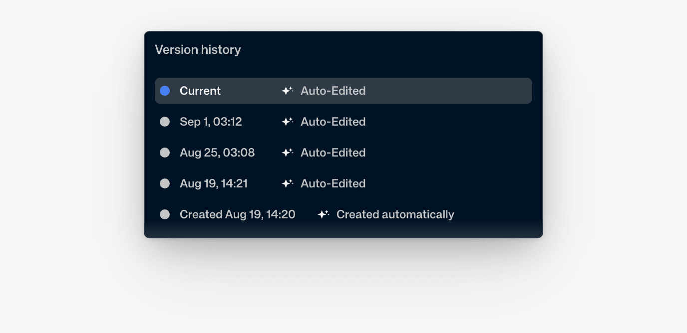 Version history