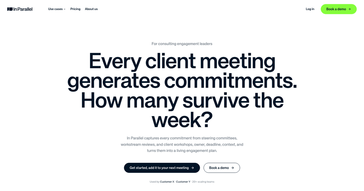 In Parallel for Management Consulting Project Leads