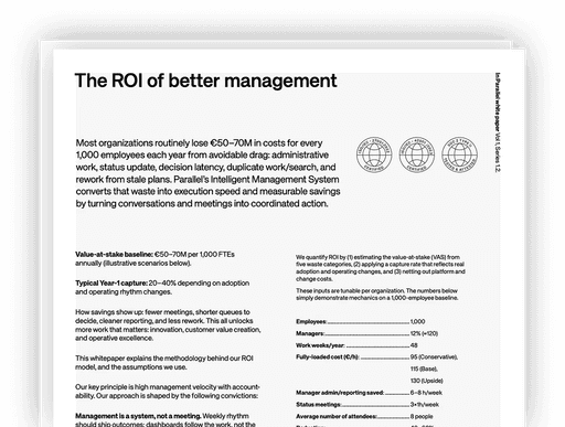 The ROI of better management — In Parallel white paper