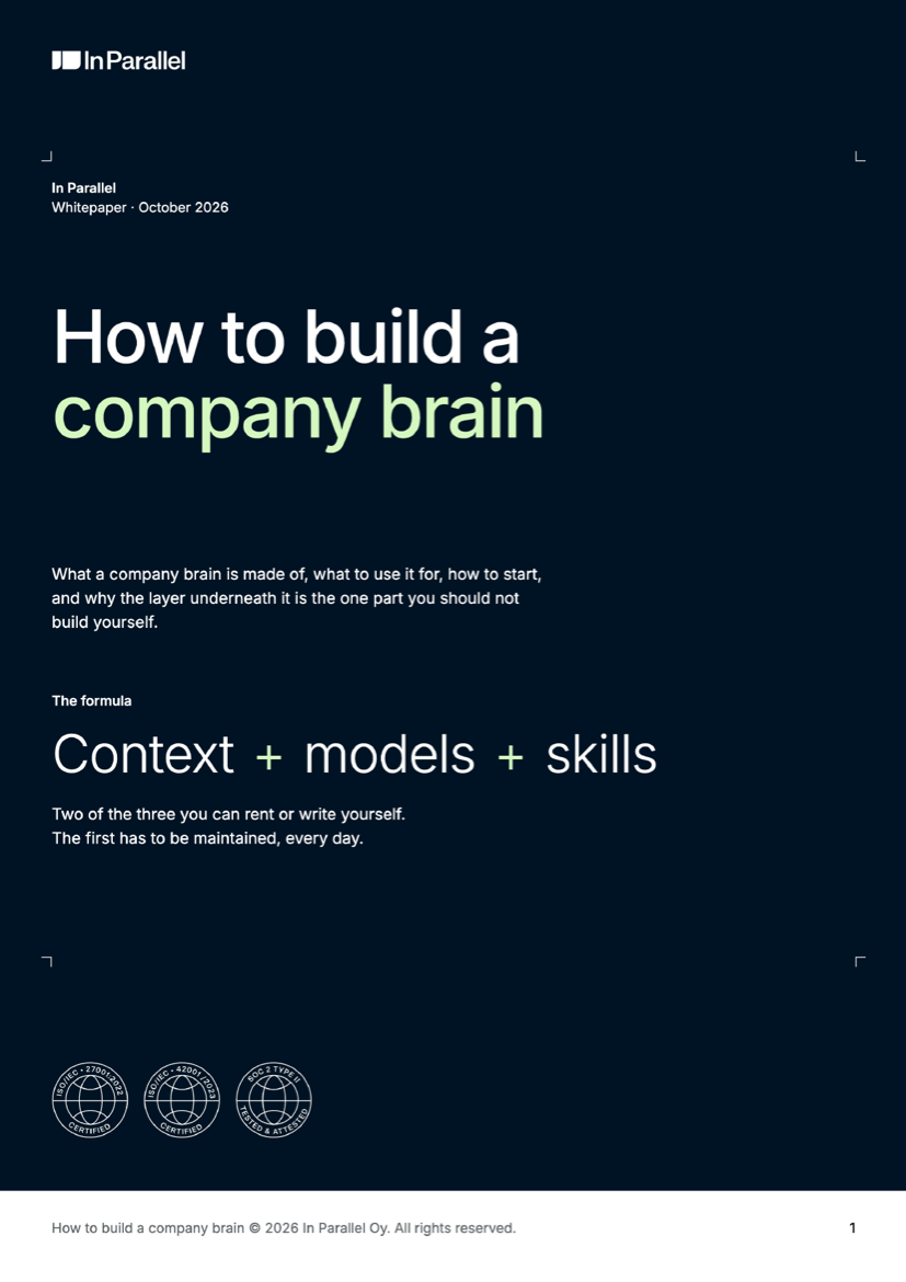 Cover of the whitepaper How to build a company brain